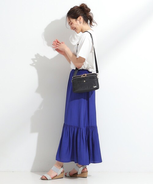 Lee（リー）の「【Lee別注／撥水】2層ショルダーバッグ（ショルダーバッグ・レディース・チャコールグレー/ネイビー系5/ブラック/ベージュ/カーキ系4・00）」の10枚目の写真