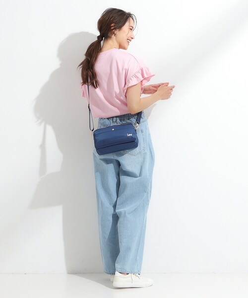 Lee（リー）の「【Lee別注／撥水】2層ショルダーバッグ（ショルダーバッグ・レディース・チャコールグレー/ネイビー系5/ブラック/ベージュ/カーキ系4・00）」の15枚目の写真