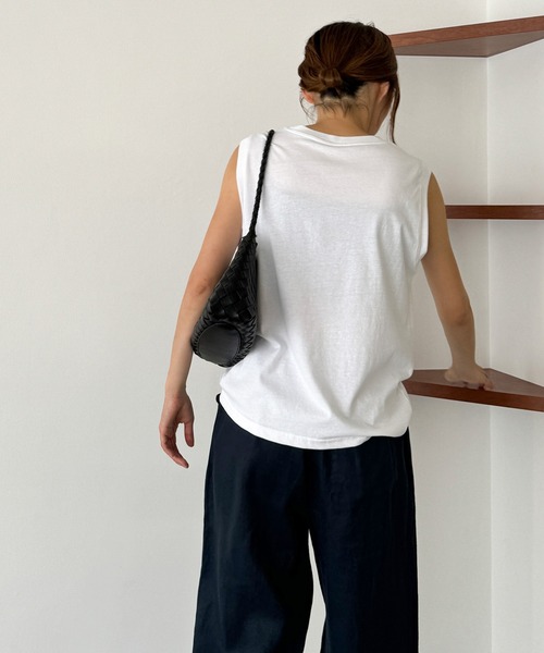 CANAL JEAN（キャナルジーン）の「El mar　クールコットンワイドタンク（タンクトップ・レディース・ホワイト/イエロー/ブラック・ONE SIZE）」の5枚目の写真