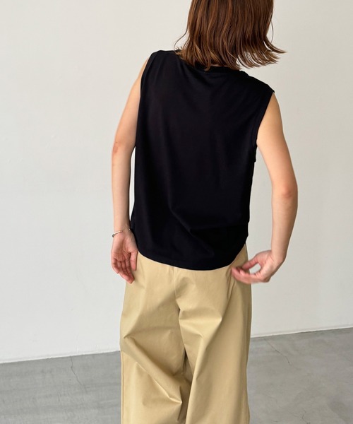CANAL JEAN（キャナルジーン）の「El mar　クールコットンワイドタンク（タンクトップ・レディース・ホワイト/イエロー/ブラック・ONE SIZE）」の10枚目の写真