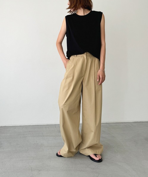 CANAL JEAN（キャナルジーン）の「El mar　クールコットンワイドタンク（タンクトップ・レディース・ホワイト/イエロー/ブラック・ONE SIZE）」の11枚目の写真