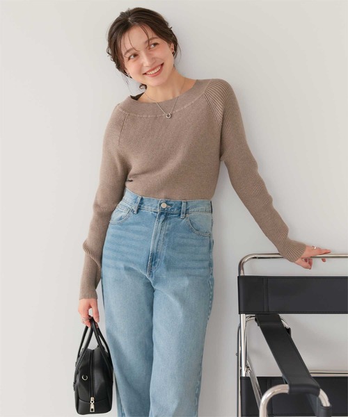 titivate（ティティベイト）の「ウォッシャブルボートネックニット（ニット/セーター・レディース・アイボリー/レッド/グレイッシュベージュ/ネイビー/チャコール・M/L/S）」の14枚目の写真