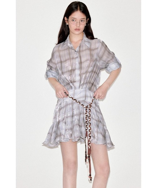 22FW チェック柄ワンピース サイズ36 小さいサイズ チェック柄ワンピース低身長さん・小柄女性 通販