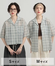 GEORGE'S | シアーチェック開襟シャツ(シャツ/ブラウス)