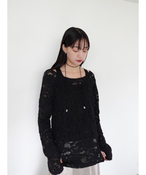 Layered Lace Top/レイヤードレーストップ（その他トップス）｜sahara