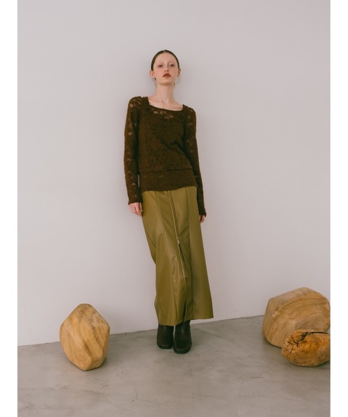 sahara(サハラ)の「Layered Lace Top/レイヤードレーストップ(その他トップス・レディース・ブラック/ベージュ/ブラウン・FREE)」の5枚目の写真