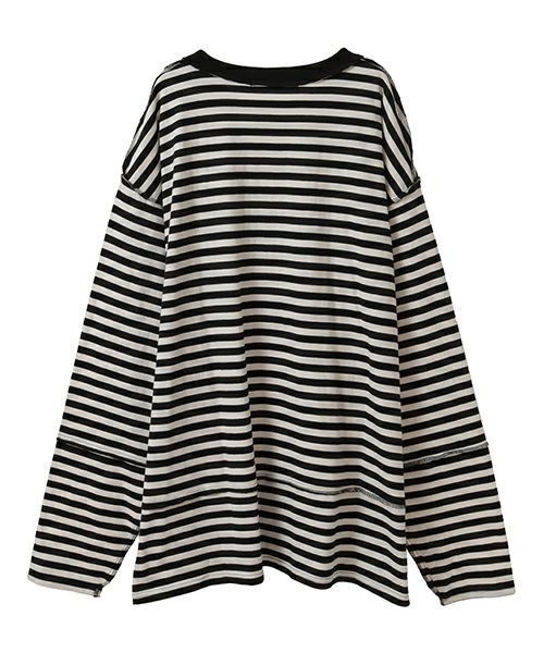 Candy Stripper（キャンディストリッパー）の「BROKEN BEAR BORDER トップス（Tシャツ/カットソー・レディース・ピンク/ライトブルー/オフホワイト・FREE）」の19枚目の写真