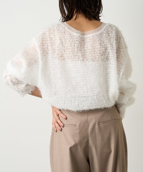 BEARDSLEY(ビアズリー)の「フェザーチュールブラウス(シャツ/ブラウス・レディース・ブラック/ホワイト・FREE)」の5枚目の写真