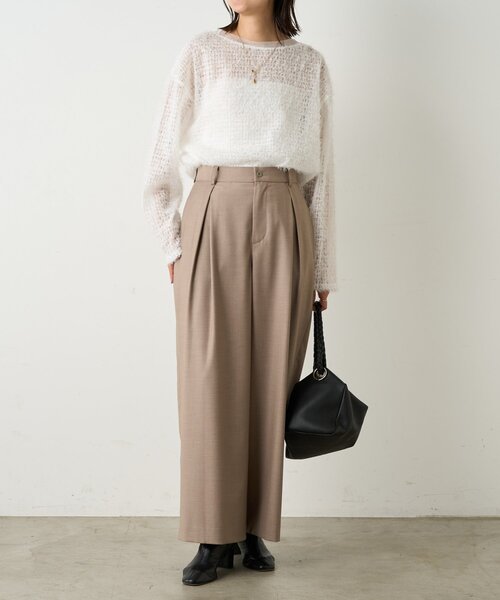 BEARDSLEY(ビアズリー)の「フェザーチュールブラウス(シャツ/ブラウス・レディース・ブラック/ホワイト・FREE)」の7枚目の写真