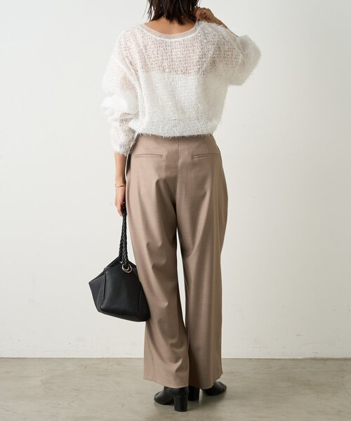 BEARDSLEY(ビアズリー)の「フェザーチュールブラウス(シャツ/ブラウス・レディース・ブラック/ホワイト・FREE)」の8枚目の写真