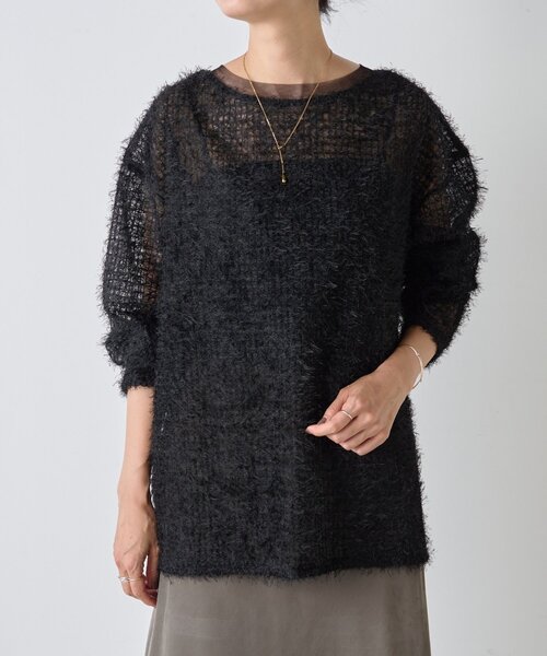 BEARDSLEY(ビアズリー)の「フェザーチュールブラウス(シャツ/ブラウス・レディース・ブラック/ホワイト・FREE)」の16枚目の写真