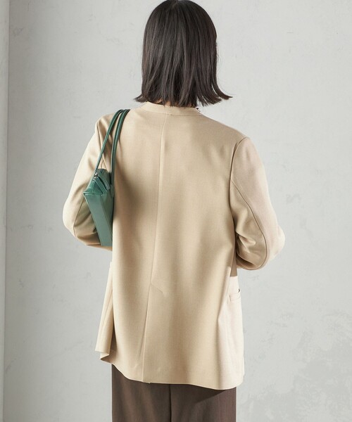 手洗い可能〉TUMUGITO(R) シャーク ツイード カラーレス ジャケット