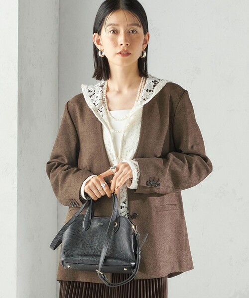 手洗い可能〉TUMUGITO(R) シャーク ツイード カラーレス ジャケット