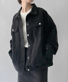 Gradation denim shirt jacket / グラデーションデニムショート