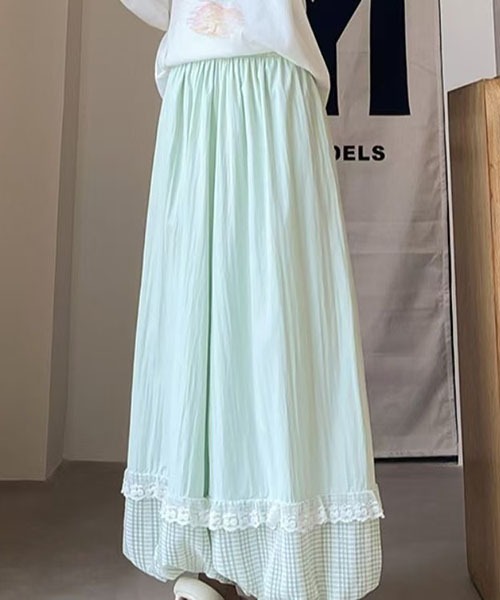gossip!ロサンゼルス(ゴシップロサンゼルス)の「裾レース フェミニンアラジンパンツ(その他パンツ・レディース・ブルー/グリーン/イエロー・S/M)」の2枚目の写真