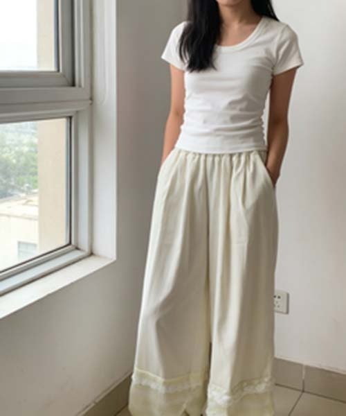 gossip!ロサンゼルス(ゴシップロサンゼルス)の「裾レース フェミニンアラジンパンツ(その他パンツ・レディース・ブルー/グリーン/イエロー・S/M)」の9枚目の写真