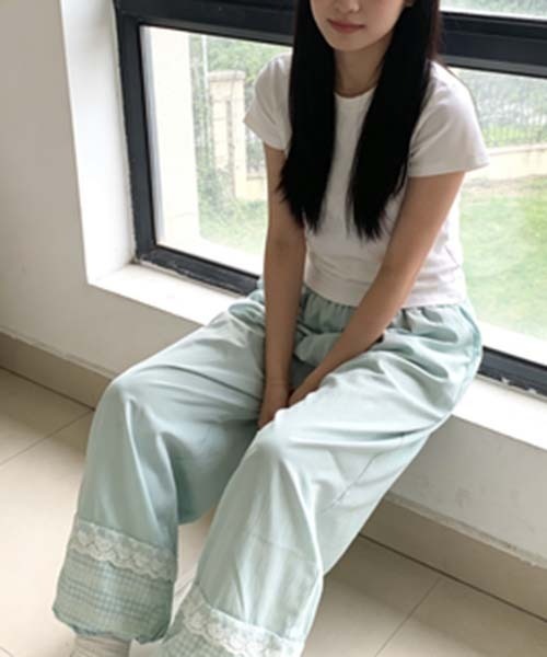 gossip!ロサンゼルス(ゴシップロサンゼルス)の「裾レース フェミニンアラジンパンツ(その他パンツ・レディース・ブルー/グリーン/イエロー・S/M)」の5枚目の写真
