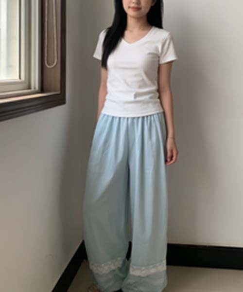 gossip!ロサンゼルス(ゴシップロサンゼルス)の「裾レース フェミニンアラジンパンツ(その他パンツ・レディース・ブルー/グリーン/イエロー・S/M)」の15枚目の写真