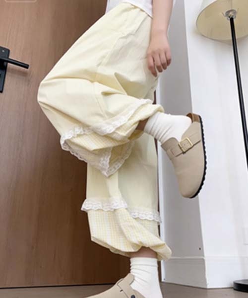 gossip!ロサンゼルス(ゴシップロサンゼルス)の「裾レース フェミニンアラジンパンツ(その他パンツ・レディース・ブルー/グリーン/イエロー・S/M)」の13枚目の写真