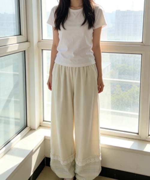 gossip!ロサンゼルス(ゴシップロサンゼルス)の「裾レース フェミニンアラジンパンツ(その他パンツ・レディース・ブルー/グリーン/イエロー・S/M)」の10枚目の写真