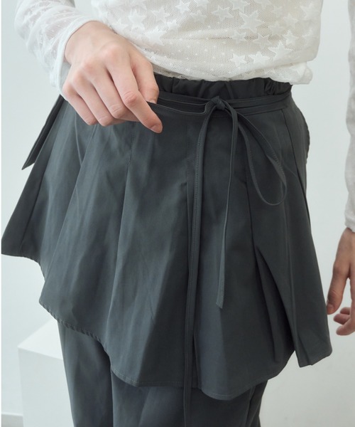 Birthday room(バースデイルーム)の「レイヤードスカートパンツ/layered skirt pants(その他パンツ・レディース・ベージュ/グレー/ブラック・FREE)」の3枚目の写真