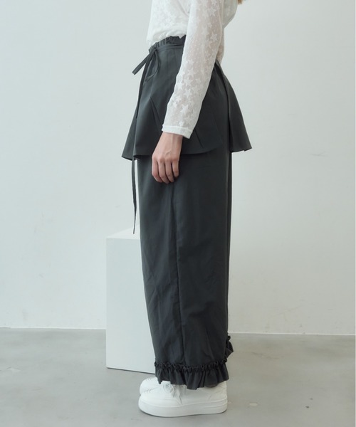 Birthday room(バースデイルーム)の「レイヤードスカートパンツ/layered skirt pants(その他パンツ・レディース・ベージュ/グレー/ブラック・FREE)」の20枚目の写真