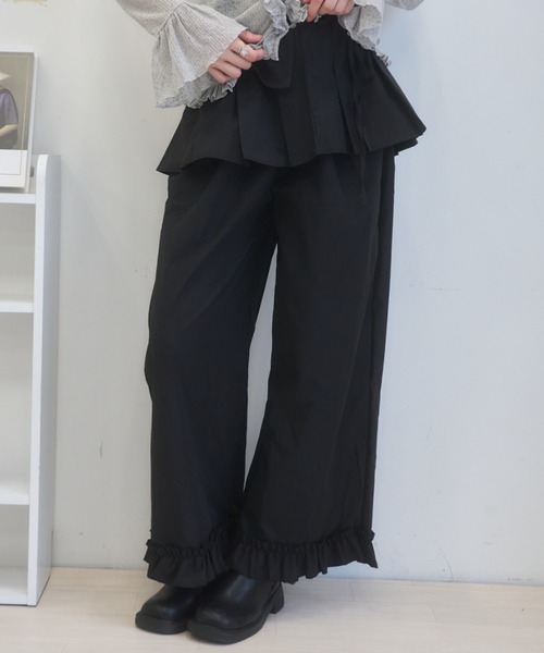 Birthday room(バースデイルーム)の「レイヤードスカートパンツ/layered skirt pants(その他パンツ・レディース・ベージュ/グレー/ブラック・FREE)」の14枚目の写真