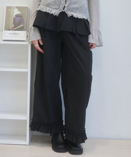 Birthday room(バースデイルーム)の「レイヤードスカートパンツ/layered skirt pants(その他パンツ・レディース・ベージュ/グレー/ブラック・FREE)」の15枚目の写真