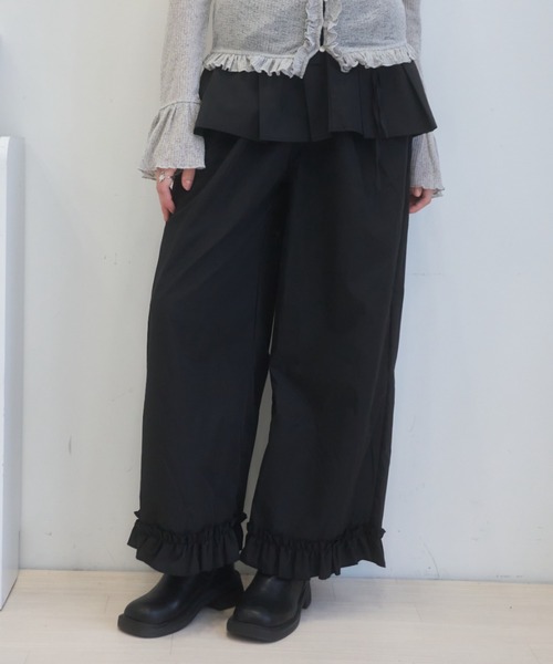 Birthday room(バースデイルーム)の「レイヤードスカートパンツ/layered skirt pants(その他パンツ・レディース・ベージュ/グレー/ブラック・FREE)」の16枚目の写真