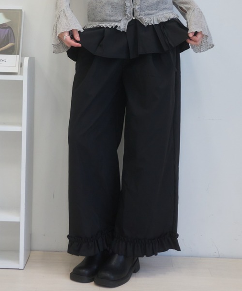 Birthday room(バースデイルーム)の「レイヤードスカートパンツ/layered skirt pants(その他パンツ・レディース・ベージュ/グレー/ブラック・FREE)」の17枚目の写真