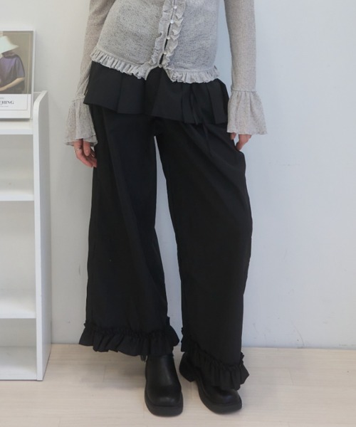 Birthday room(バースデイルーム)の「レイヤードスカートパンツ/layered skirt pants(その他パンツ・レディース・ベージュ/グレー/ブラック・FREE)」の6枚目の写真