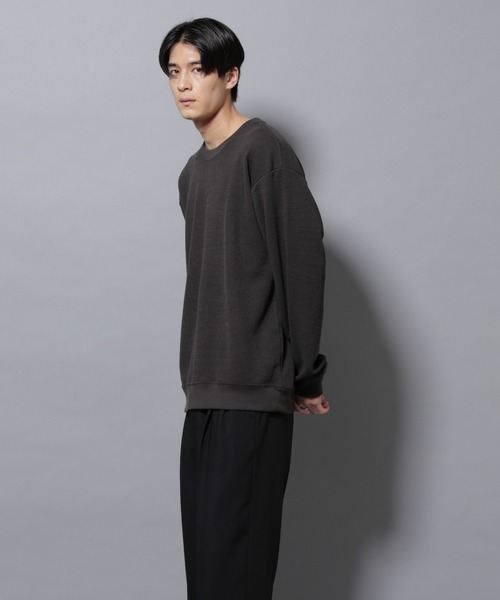 NANO universe（ナノユニバース）の「テックワッフルクルーネックＴシャツ（Tシャツ/カットソー・メンズ・アイボリー/ボルドー/スミクロ・M/L）」の18枚目の写真