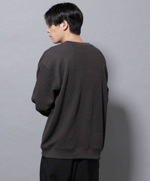 NANO universe（ナノユニバース）の「テックワッフルクルーネックＴシャツ（Tシャツ/カットソー・メンズ・アイボリー/ボルドー/スミクロ・M/L）」の20枚目の写真