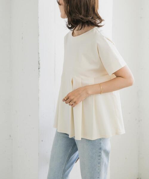 URBAN RESEARCH DOORS（アーバンリサーチドアーズ）の「シルケットコットンウエスト切替プルオーバー（Tシャツ/カットソー・レディース・ブラック/オフホワイト/ブルー・MEDIUM）」の8枚目の写真