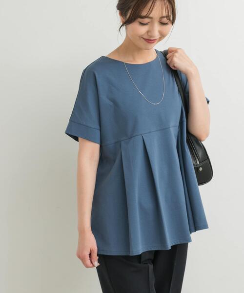 URBAN RESEARCH DOORS（アーバンリサーチドアーズ）の「シルケットコットンウエスト切替プルオーバー（Tシャツ/カットソー・レディース・ブラック/オフホワイト/ブルー・MEDIUM）」の15枚目の写真