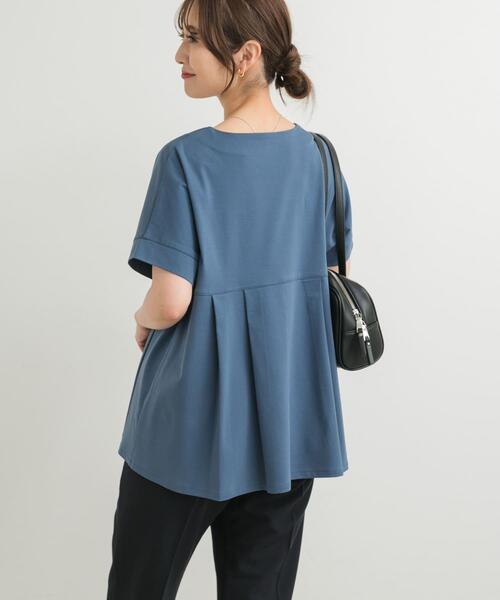 URBAN RESEARCH DOORS（アーバンリサーチドアーズ）の「シルケットコットンウエスト切替プルオーバー（Tシャツ/カットソー・レディース・ブラック/オフホワイト/ブルー・MEDIUM）」の16枚目の写真