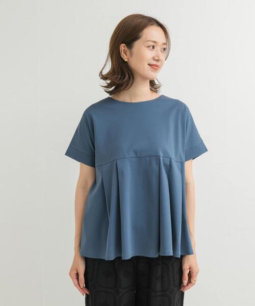 URBAN RESEARCH DOORS（アーバンリサーチドアーズ）の「シルケットコットンウエスト切替プルオーバー（Tシャツ/カットソー・レディース・ブラック/オフホワイト/ブルー・MEDIUM）」の22枚目の写真