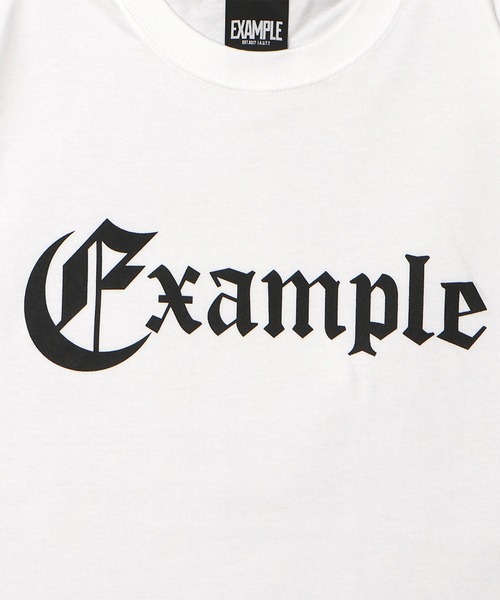 EXAMPLE(エグザンプル)の「EXAMPLE OE LOGO COLLEGE S/S TEE(Tシャツ/カットソー・メンズ・ブラック/ホワイト・XXL/XL/L/M)」の8枚目の写真