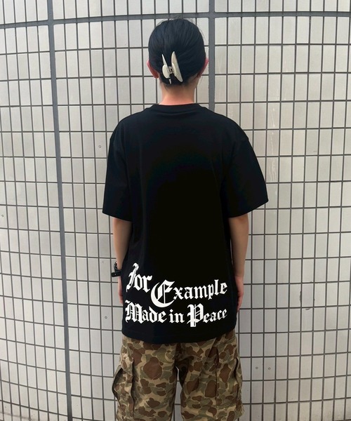 EXAMPLE(エグザンプル)の「EXAMPLE OE LOGO COLLEGE S/S TEE(Tシャツ/カットソー・メンズ・ブラック/ホワイト・XXL/XL/L/M)」の19枚目の写真