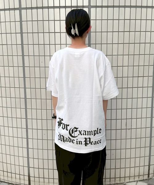 EXAMPLE(エグザンプル)の「EXAMPLE OE LOGO COLLEGE S/S TEE(Tシャツ/カットソー・メンズ・ブラック/ホワイト・XXL/XL/L/M)」の21枚目の写真
