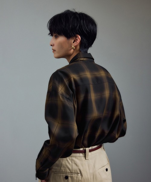 ブラウス シャツ Shuttlenotesリヨセルチェックネクタイシャツ レディース SALON adam et rope'｜Shuttlenotesリヨセルチェックネクタイ