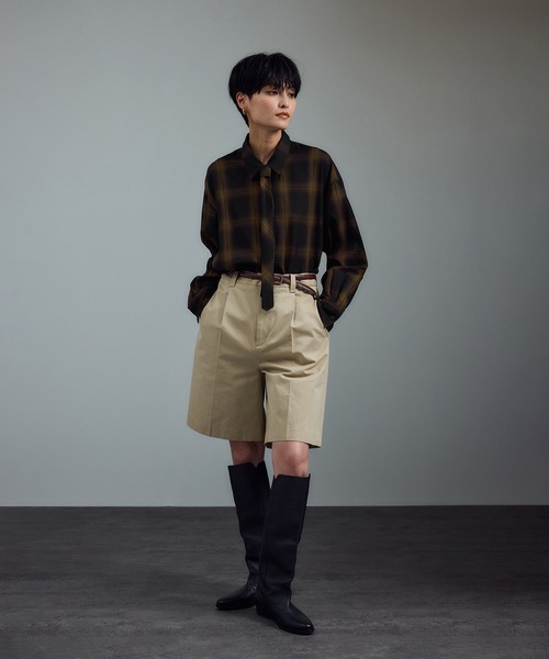 セール】Shuttlenotesオンブレチェックネクタイシャツ（シャツ