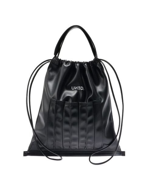 UN3D.（アンスリード）の「FAKE LEATHER ORIGAMI 2WAYPURSE / フェイクレザーオリガミ2WAYパース（ショルダーバッグ・レディース・その他1/ブラック・FREE）」の8枚目の写真