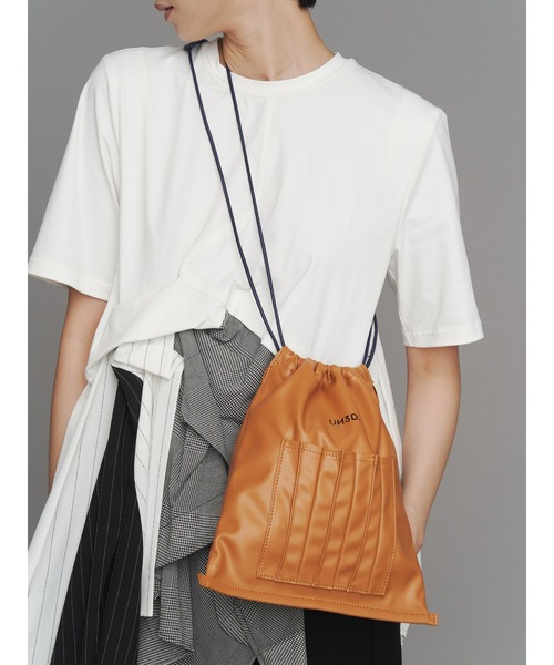 UN3D.（アンスリード）の「FAKE LEATHER ORIGAMI 2WAYPURSE / フェイクレザーオリガミ2WAYパース（ショルダーバッグ・レディース・その他1/ブラック・FREE）」の14枚目の写真