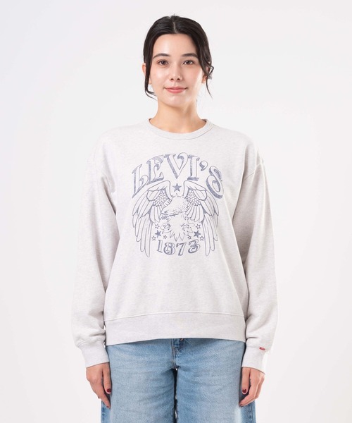 Levi's(リーバイス)の「Levi's/リーバイス グラフィック ヘリテージ クルーネックスウェットシャツ(スウェット・レディース・グレー・S/L/M)」の1枚目の写真