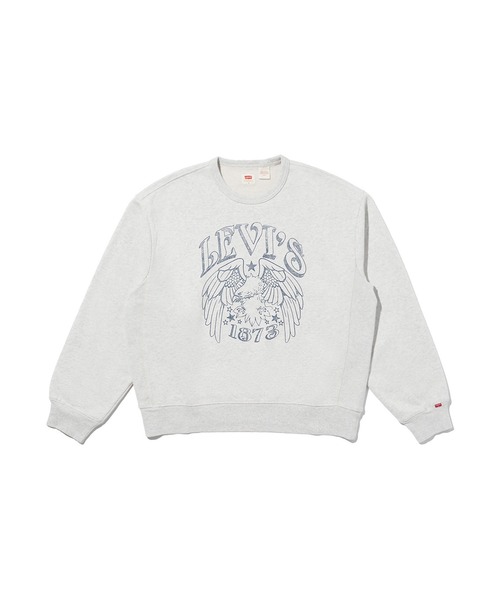 Levi's(リーバイス)の「Levi's/リーバイス グラフィック ヘリテージ クルーネックスウェットシャツ(スウェット・レディース・グレー・S/L/M)」の7枚目の写真
