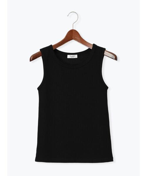 Te chichi TERRASSE(テチチテラス)の「ワッフルクルーネックタンクトップ(タンクトップ・レディース・オフホワイト/ブラック/ベージュ・F)」の6枚目の写真