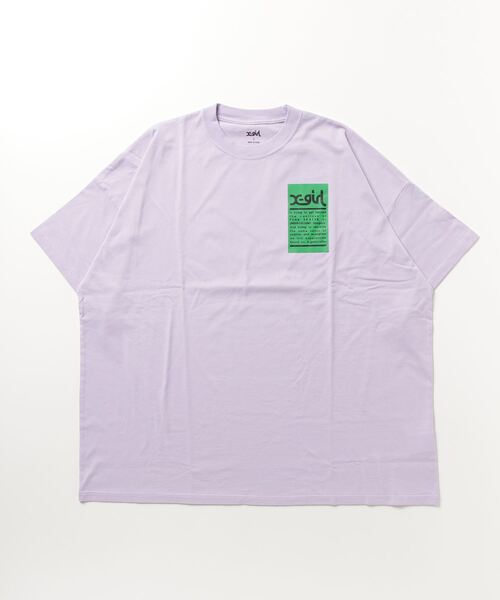 X-girl（エックスガール）の「Tシャツワンピース（ワンピース・レディース・ライトパープル・M）」の2枚目の写真