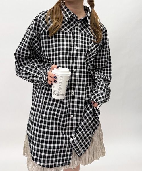 DOUBLE NAME（ダブルネーム）の「ギンガムチェックBACK刺しゅう