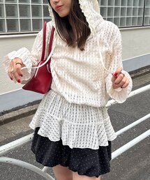 CIAOPANIC | 【2サイズ展開】ウエストゴムフリルフーディー(Tシャツ/カットソー)